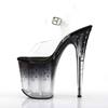 Pleaser - STARDUST808T Sandale à bride à la cheville, Pole dance chaussures - Chaussures de pole dance - Noir/Blanc Product image